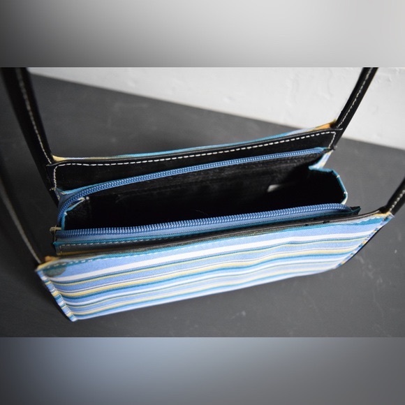 VINTAGE Kate Spade New York Multicolour Striped Handbag Y2K Retro Purse Designer - Picture 9 of 16